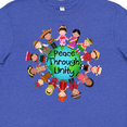 thumbnail image 4 of Inktastic Peace Through Unity Youth T-Shirt, 4 of 5