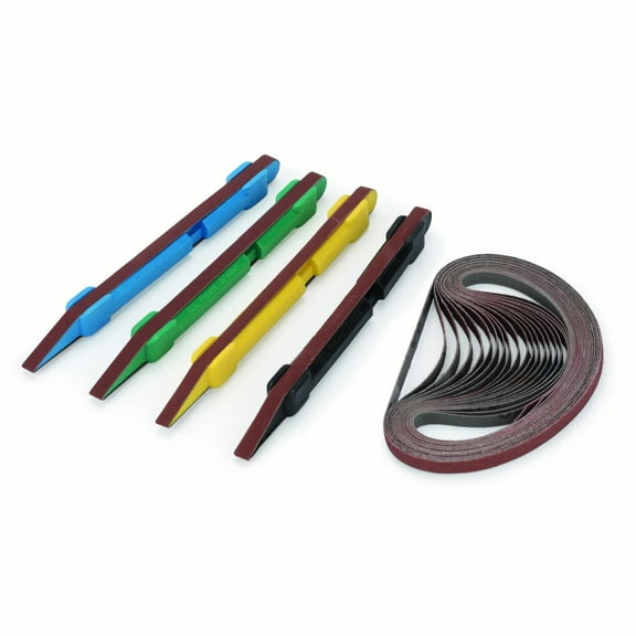 Lumberton 1/4" Sand Detailer Finishing Kit, Finer Grits, 24 Piece