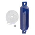 thumbnail image 4 of Guardabarros para barcos Muelle marino con pasador inflable con cuerda de 2M 6x20in inflable Cuerda Blanca Azul Zulema defensas para barcos, 4 of 8