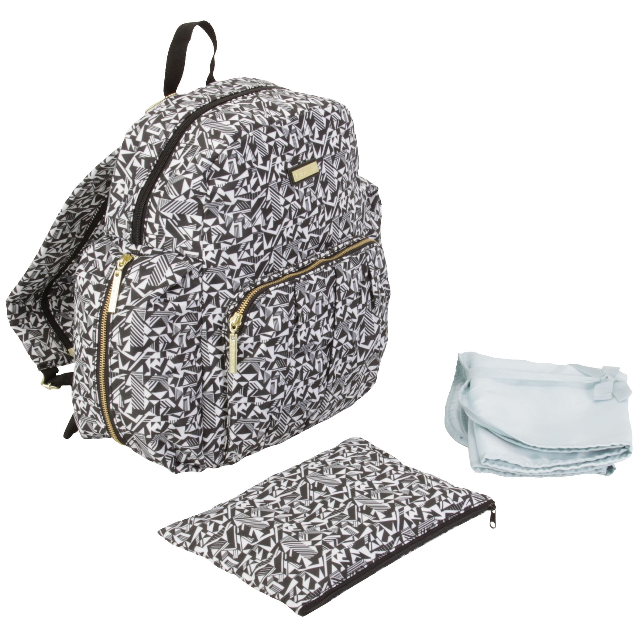 Kalencom Chicago Backpack / Urban Sling Diaper Bag in Black & White