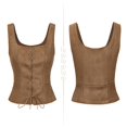 thumbnail image 4 of Chaleco pirata renacentista Costume Century Star, color marrón, 4 of 7
