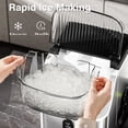 thumbnail image 4 of FREE VILLAGE Nugget Ice Makers Countertop,Pebble Ice Maker Machine with Soft Chewable Ice,35lbs/24H,Self-Cleaning,One-Click Operation,Stainless Steel, Crushed ice Maker for Home Kitchen Office, 4 of 8