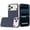 Dark Blue, variant on For Apple iPhone 18 Pro Max Classy Slick Chromed Around Hybrid Case Cover - Red