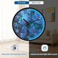 thumbnail image 5 of Voice Activated Clock with Glow Light 12 Inch Large Silent Wall Clock Battery Operated for Home Decor Fantasy Luminous Flowers, 5 of 8