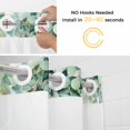 thumbnail image 5 of Eucalyptus No Hook Shower Curtain Waterproof, Bathroom Curtains with Snap in Liners and See Through Top Window, Leaf Branch Nature Fruit Spring Summer Hotel Style Bathtub Curtains Shower 60"Wx72"L, 5 of 8