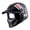 Skull Flag, variant on 1Storm Motorcycle Full Face Helmet Open Face Helmet with Smoked Shield (Detachable Visor & Face Mask): HKY881S-E Matt Black