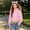 Pink, variant on Women's Hoodie White Cropped Hoodie Long Sleeve Tops Womens Pullover Cute Cloths M