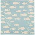 thumbnail image 5 of SAFAVIEH Courtyard Trena Fishes Indoor/Outdoor Area Rug, Aqua/Beige, 2' x 3'7", 5 of 6