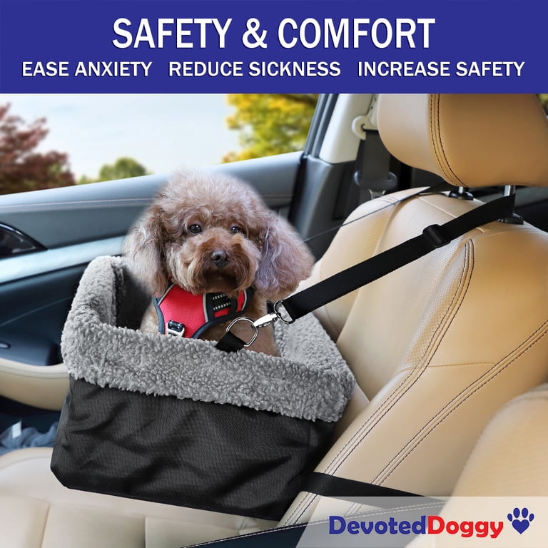 Plutus Pet Dog Booster Car Seat, Gray, Up to 20 Lbs photo 5