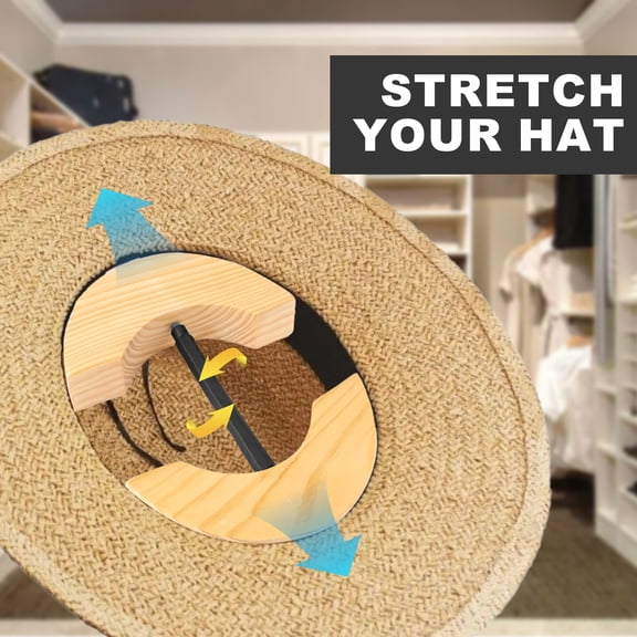 AIRKOUL Wooden Hat Stretcher, Hat Stretcher Wooden Hat Enlarge and Shape Hat Shaping