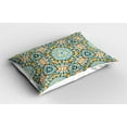 thumbnail image 2 of Ambesonne Boho Pillow Sham 2 Pack, Tribal Bohemian, 30"x20", Blue Yellow, 2 of 3