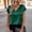 Y2-Green, variant on Silk Satin Tops for Women Cap Short Sleeve V Neck Tops Solid Color T-Shirts Business Work Casual Summer Loose Top,Red M