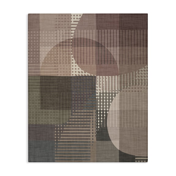Stupell Industries Mid-Century Patterned Earth Tone Shapes Canvas Art, 24 x 30, by Victoria Barnes