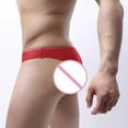 thumbnail image 1 of B91xZ Underwear Men Breathable Comfortable Trunks,Red XXL, 1 of 5