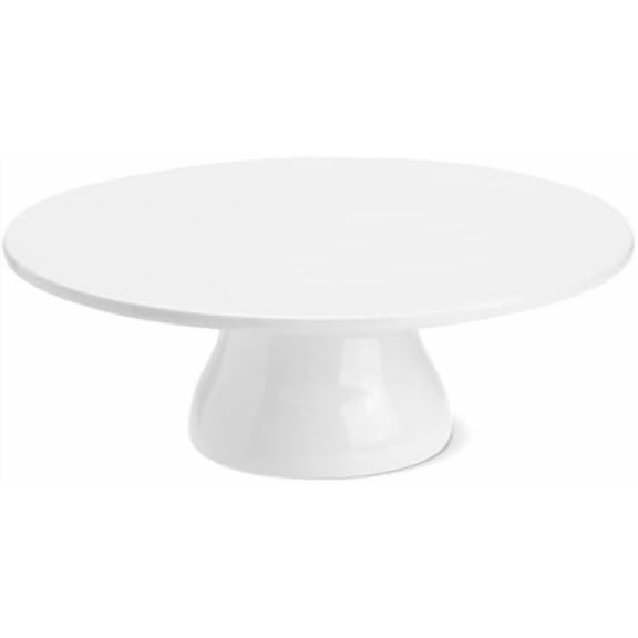 10 inch Porcelain Cake Stand, Round Dessert Stand, Cupcake Stand for Birthday Parties, Weddings, Baby Shower and Other Events, White