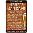 thumbnail image 1 of HERBERT'S Man Cave Rules Rusty Sign Garage Decor 16 x 24 Matte Finish Metal 116240051409, 1 of 1