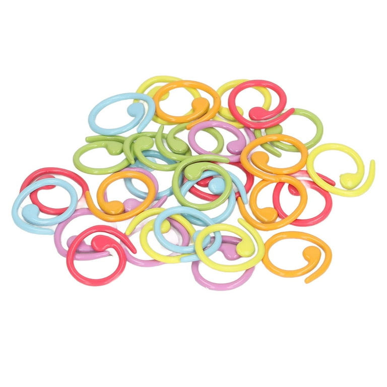 Honbay 100PCS Plastic Colorful Knitting Crochet Markers Stitch Marker Rings