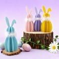 thumbnail image 5 of Sruoe Blue 3D Wooden Easter Bunny Kit, DIY Assembly Rabbit Figurine with Fluffy Feather Accent, Easter Home Decor Tabletop Decoration Farmhouse Gift for Holiday Desktop, 5 of 7