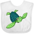 thumbnail image 3 of Inktastic Sea Turtle with swirls Boys or Girls Baby Bib, 3 of 4