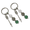 14# (2Pcs), variant on Boho Natural Crystal Stone Arrow Keychain - 3 Beads Healing Quartz Gravel Key Ring Charm, Vintage Metal Arrow Pendant for Car Keys Handbag Purse, Minimalist Birthday Gift for Women