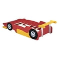 thumbnail image 4 of Harper & Bright Designs Twin Size Race Car Platform Bed for Boys Girls, Wooden Car-Shaped Platform Bed Frame with Wheels, Red, 4 of 13