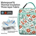 thumbnail image 2 of Floral Insulated Lunch Box Men Reusable Lunch Bag Lightweight Cooler Tote Bag Office Camping, 2 of 6