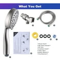 thumbnail image 7 of WOWOW Multi Function Shower Head Brushed Nickel High-Pressure Shower Head with Hose, 7 of 7