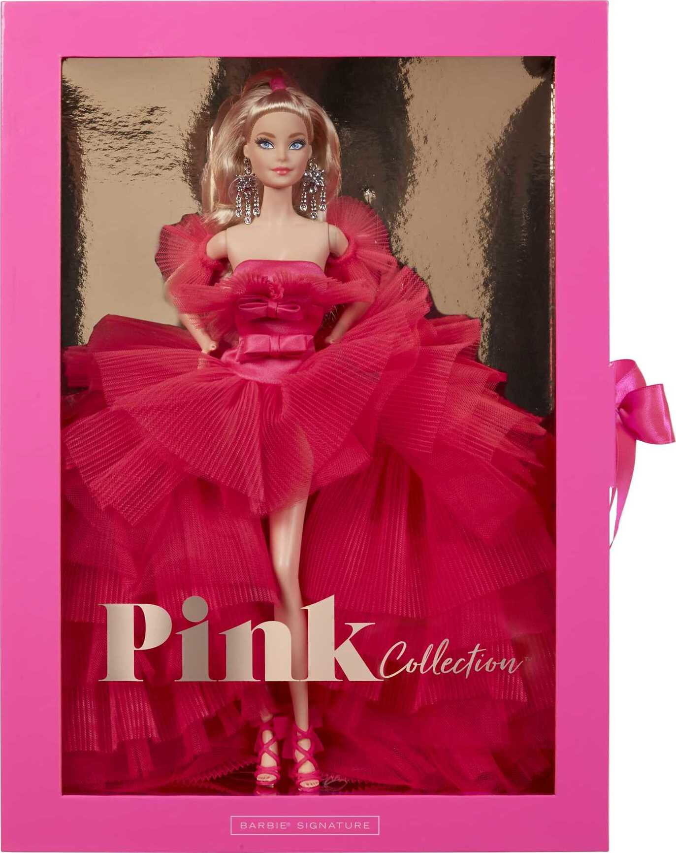 Barbie Signature Pink Collection Doll, Silkstone Barbie Doll in Tulle Gown  