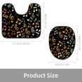 thumbnail image 3 of PhooArto Toilet Lid Cover and U-Shaped Toilet Floor Mat Set of 2 Pieces, Colorful Musical Notes Pattern Toilet Mat Set, Machine Washable Seat Covers Non-Slip Absorbent Rugs, 3 of 6