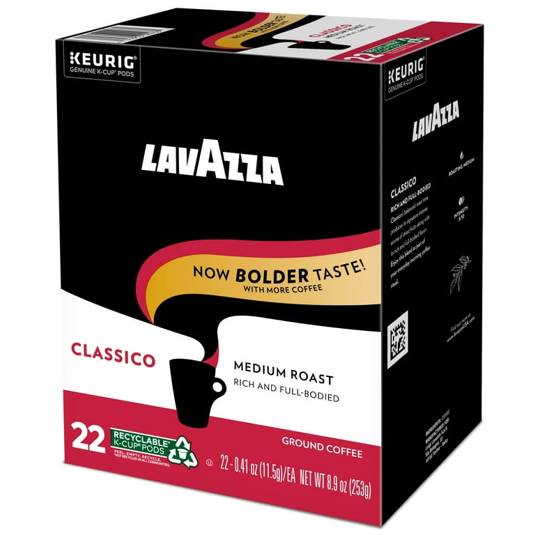 Lavazza Coffee, Classico Medium Roast K-Cup Pods, Balanced Full