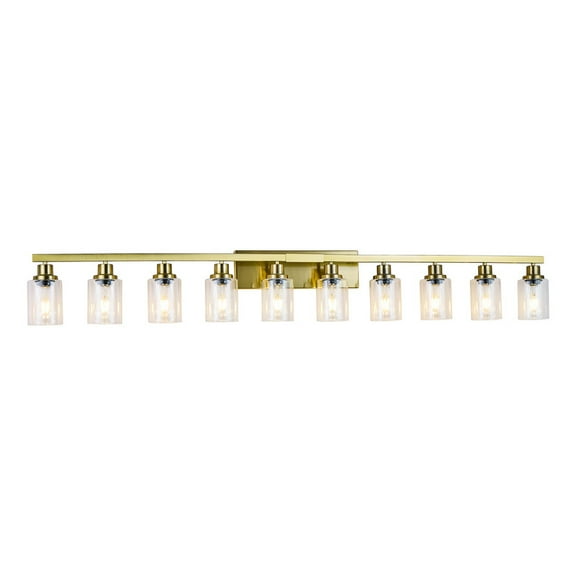 65.4" Gold 10-Light Vanity Light Fixture - Modern Bathroom Wall Sconce for Mirror, Bedroom & Living Room