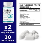 Retina Clear Vision Care Pills Advanced Formula Eye Health Supplement RetinaClear 120 Capsules