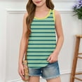 thumbnail image 5 of Lmnyox Girls Striped Tank Tops Casual Cute Sleeveless Square Neck Summer Tops 5-14 Years Girls Basic Shirt, 5 of 6