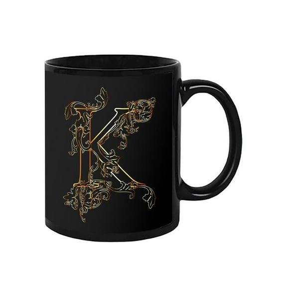 Letter K Vintage Design Mug Unisex's -Image by Shutterstock