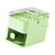 thumbnail image 4 of Bandeja de hielo con tapa, máquina para hacer cubitos de hielo, fácil de transportar, liberación rápida, herramientas para hacer hielo, rejilla para 28 cubos verdes, 4 of 8
