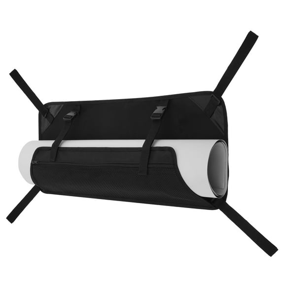 Collapsible Wagon Side Pocket with Mesh Pouch Waterproof Folding Wagon Side Pocket for Folding Garden Cart Camping and Sports Black