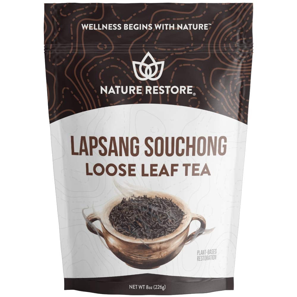 Nature Restore Lapsang Souchong Loose Leaf Tea, 8 ounces, Premium Black Tea