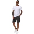thumbnail image 3 of Satankud Men's Casual Cargo Shorts Classic Relaxed Drawstring Stretch Elastic Waist Beach Shorts with 5 Pockets Carbon gray-42, 3 of 8