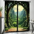 thumbnail image 4 of WNOOHIY Mountain Valley Nature Scenic View Light-filtering Curtains for Living Room Bedroom Home Decoration, Set of 2 Panels, 4 of 8