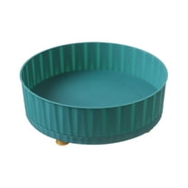 YIKA Clear Lazy Susan Organizer Round Plastic Rotating Storage Container Multi-Function Storage Rack for Kitchen Cabinet Pantry Fridge Vanity Table Top Cosmetics Classification Storage Tray