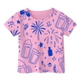 thumbnail image 1 of T-shirts pour Filles Imprimé Manches Courtes Été Décontracté 8-9 Ans Mode, 1 of 4
