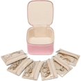 thumbnail image 1 of Cajas de cuero para joyas para viajes con bolsas de terciopelo y cremallera para mujeres, estuche de viaje para joyas, estuche organizador de cuero portátil para joyas, estuche organizador de viaje pa, 1 of 7