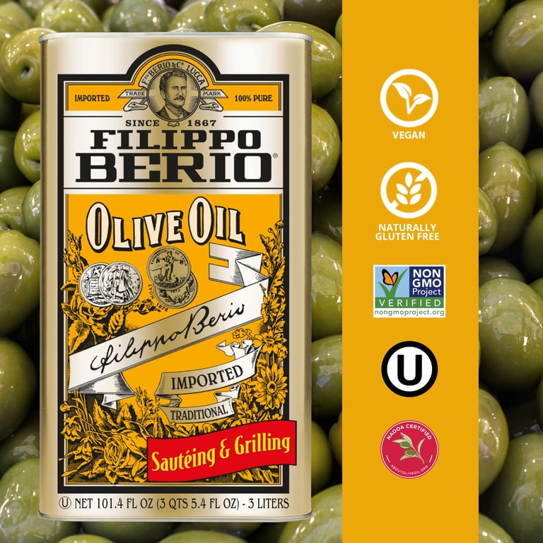 Filippo Berio Traditional Pure Olive Oil 101.4 fl oz - Walmart.com