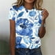 thumbnail image 2 of Tops de Ajuste Suelto para las Mujeres Impreso Manga Corta Suéter Camiseta Cuello Redondo Blusa Casual, Top de Moda para el Uso Diario Y las Salidas, 2 of 6
