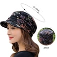 thumbnail image 4 of Floral Pleated Short Brim Windproof Winter Hat with Fleece Lining, 4 of 5
