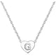 thumbnail image 1 of Mujeres niñas plata pequeño amor corazón letra inicial collar alfabeto AZ nombre personalizado colgante gargantilla collares Ormromra LRWJ200-7, 1 of 1