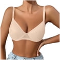 thumbnail image 1 of Mujeres de Color Sólido Cuatro Filas Ajustable Inalámbrico Sujetador Levantamiento Reunión Plegable Sagging para el Uso Diario, Ropa Interior de Nylon Cómoda, 1 of 6