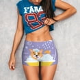 thumbnail image 3 of Wukai Corgi Washing in Bathtub Print Pack Biker Shorts for Women Yoga Workout Gym Running Scrunch Active Shorts-Large, 3 of 8