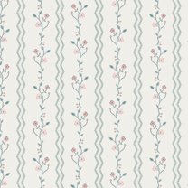 Laura Ashley Blencow Stripe Dark Duck Egg Blue Wallpaper