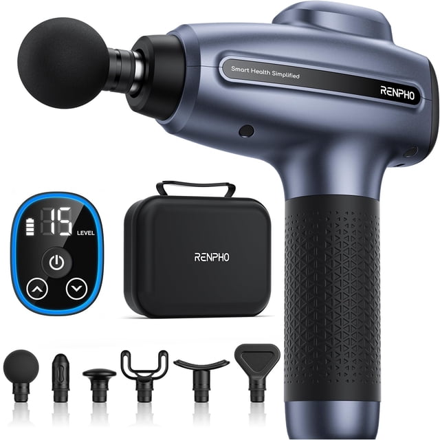 Pistola de masaje RENPHO Deep Tissue Percussion Muscle Relief Blue